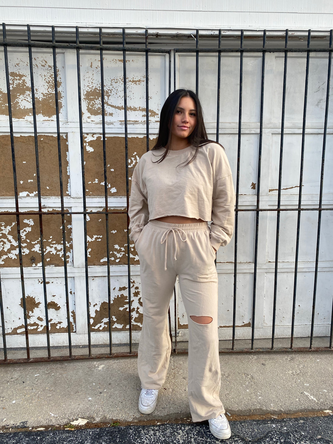 Erika Knee Slit Sweatpants – 65th Street NJ